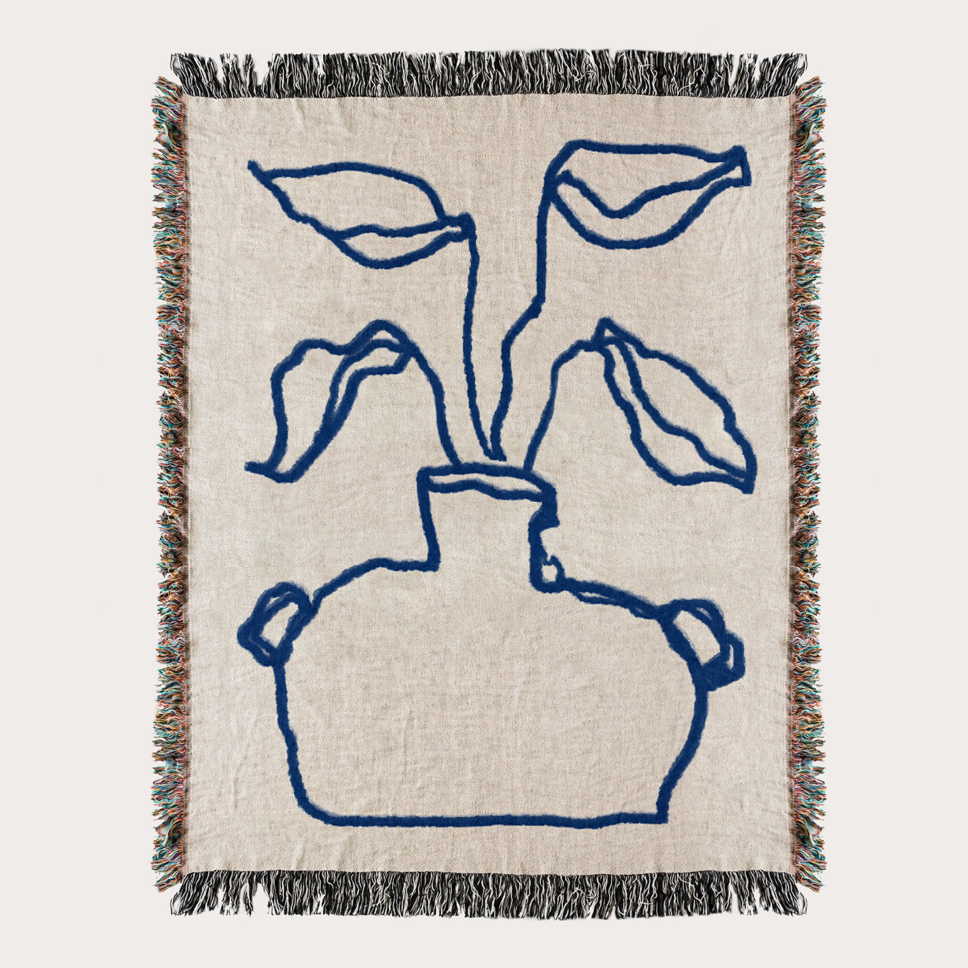 Floral woven throw blanket. 01