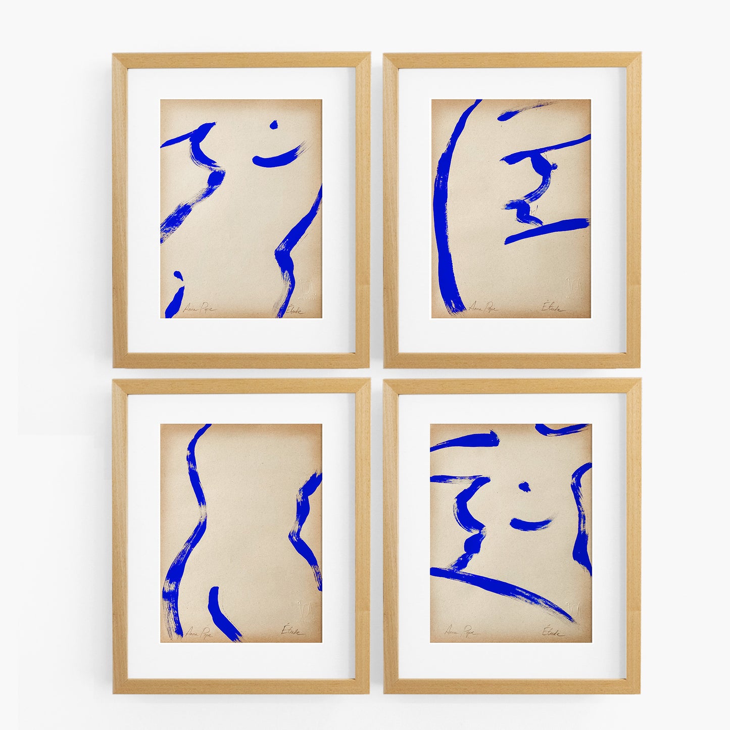 anna pepe, abstract painting, wall art gallery set, forn studio, set of four, set of 4