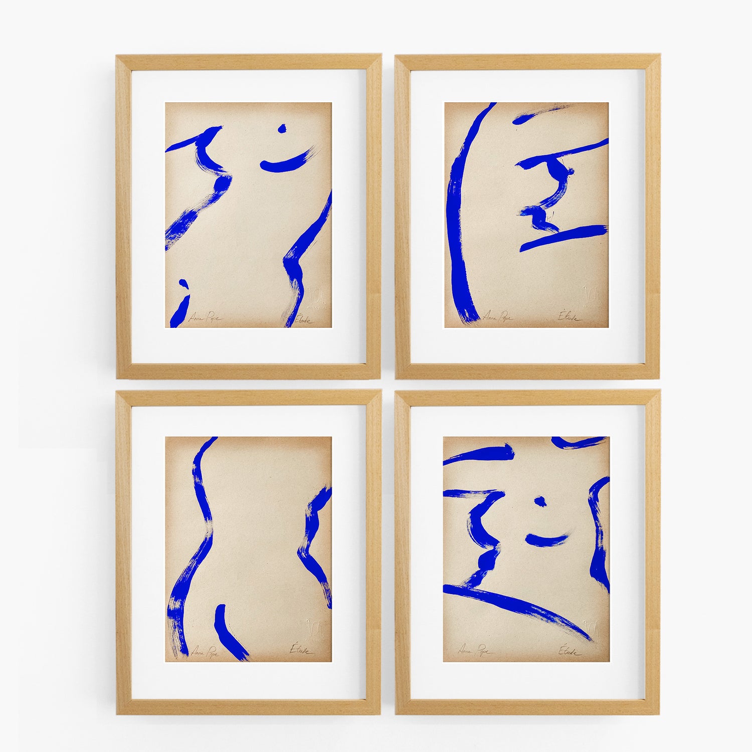 anna pepe, abstract painting, wall art gallery set, forn studio, set of four, set of 4