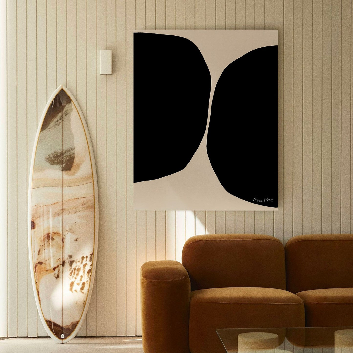 large canvas, acrylic on canvas, oversized wall art, abstract art, Anna Pepe, forn Studio