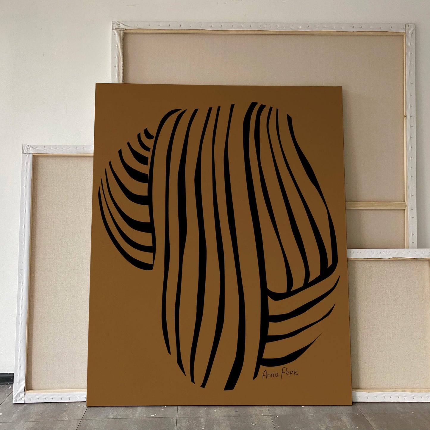 large canvas, acrylic on canvas, oversized wall art, abstract art, Anna Pepe, forn Studio