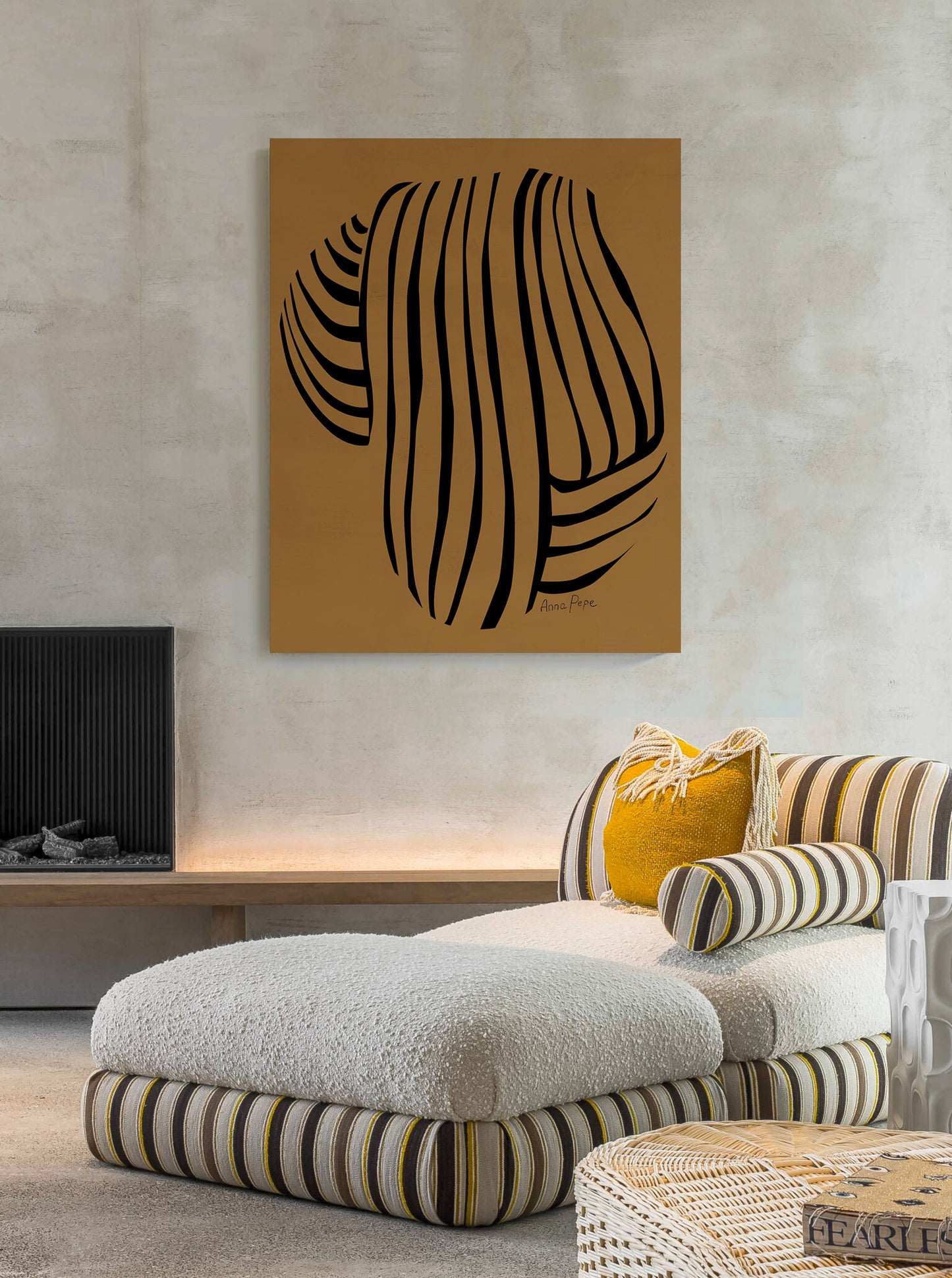large canvas, acrylic on canvas, oversized wall art, abstract art, Anna Pepe, forn Studio