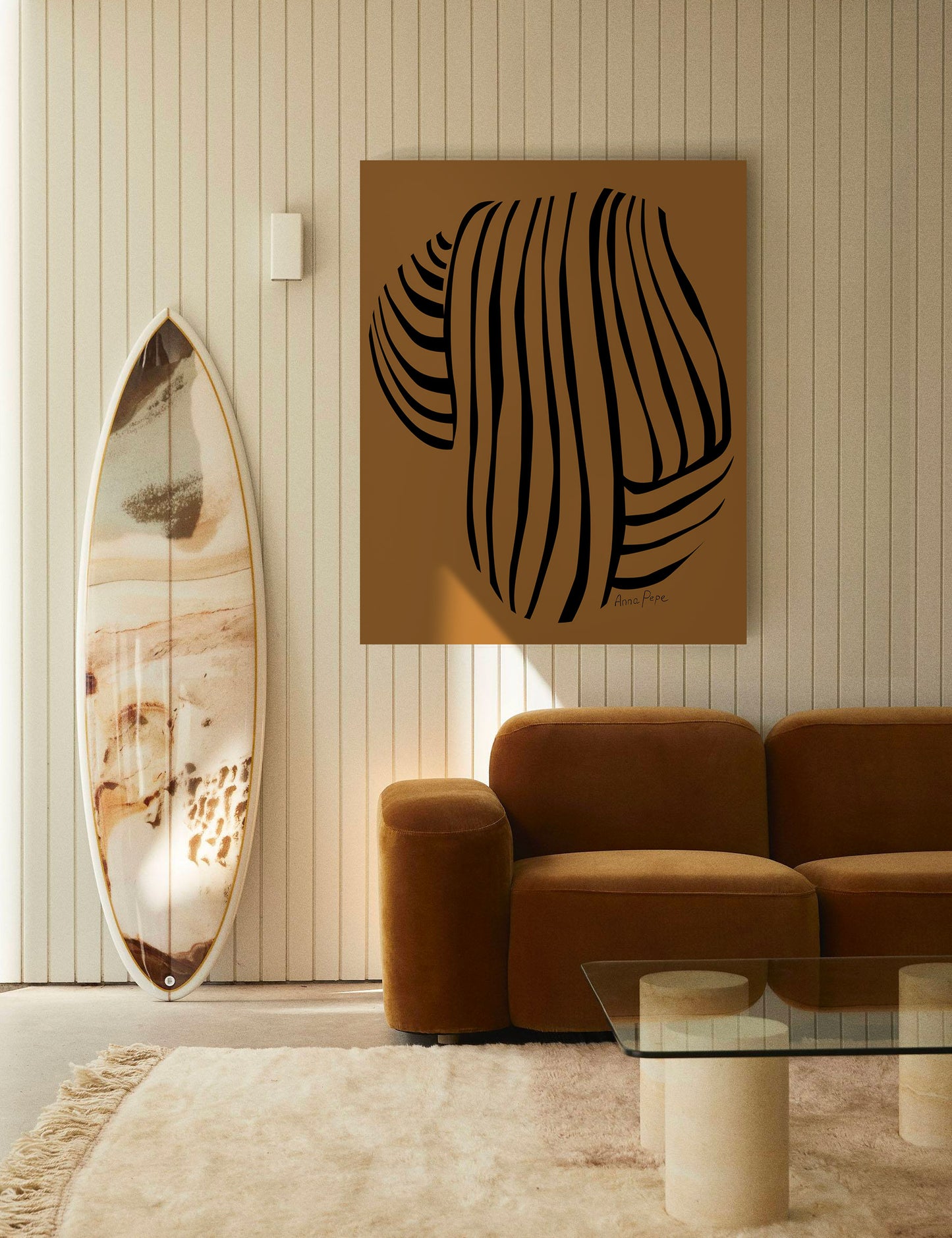 large canvas, acrylic on canvas, oversized wall art, abstract art, Anna Pepe, forn Studio