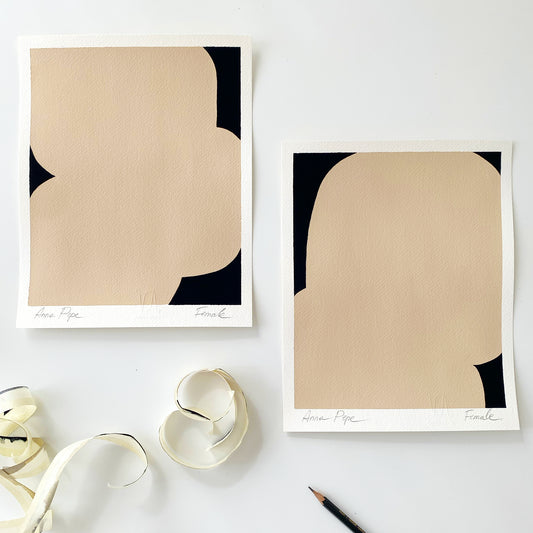 painting on paper, anna pepe artist, collectible wall art, forn studio