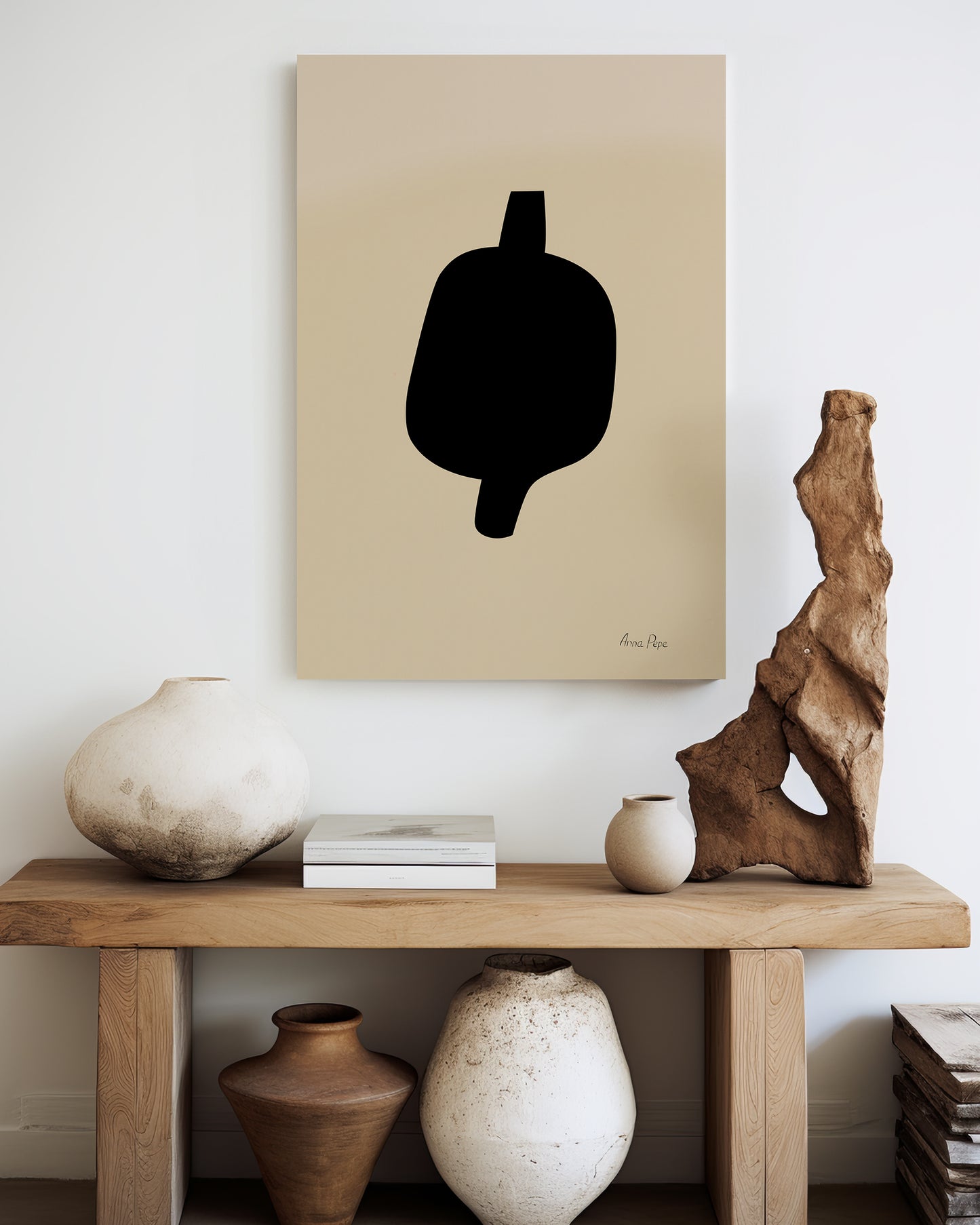 abstract form, acrylic on canvas, large oversize artwok, anna pepe, forn studio