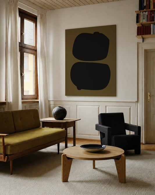 large canvas, acrylic on canvas, oversized wall art, abstract art, Anna Pepe, forn Studio