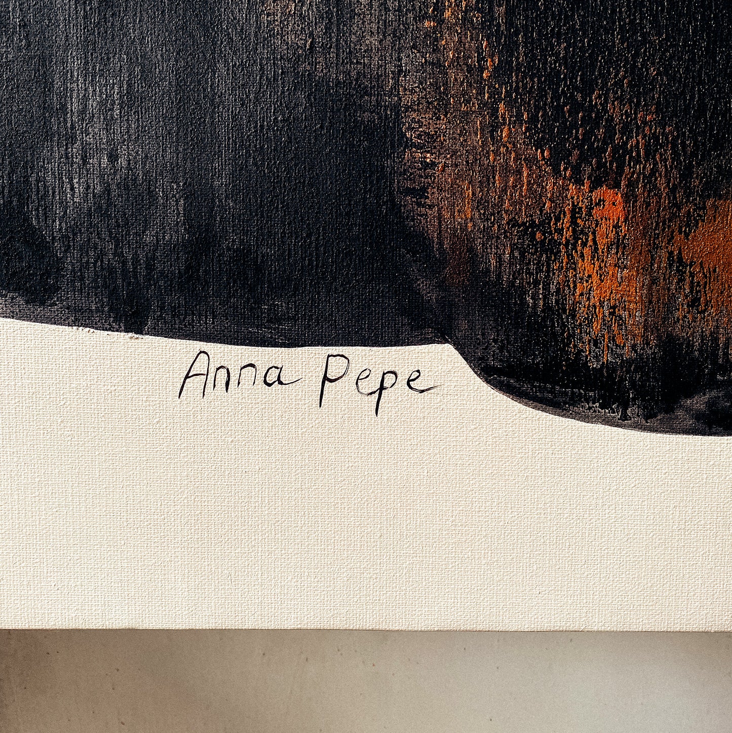large canvas, acrylic on canvas, oversized wall art, abstract art, Anna Pepe, forn Studio