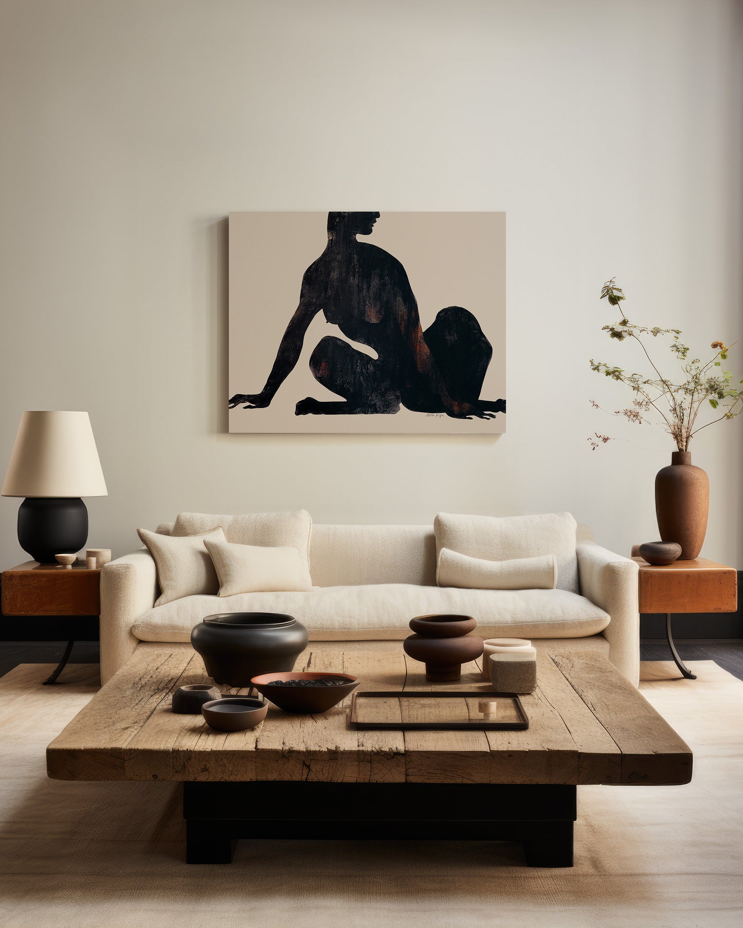 large canvas, acrylic on canvas, oversized wall art, abstract art, Anna Pepe, forn Studio