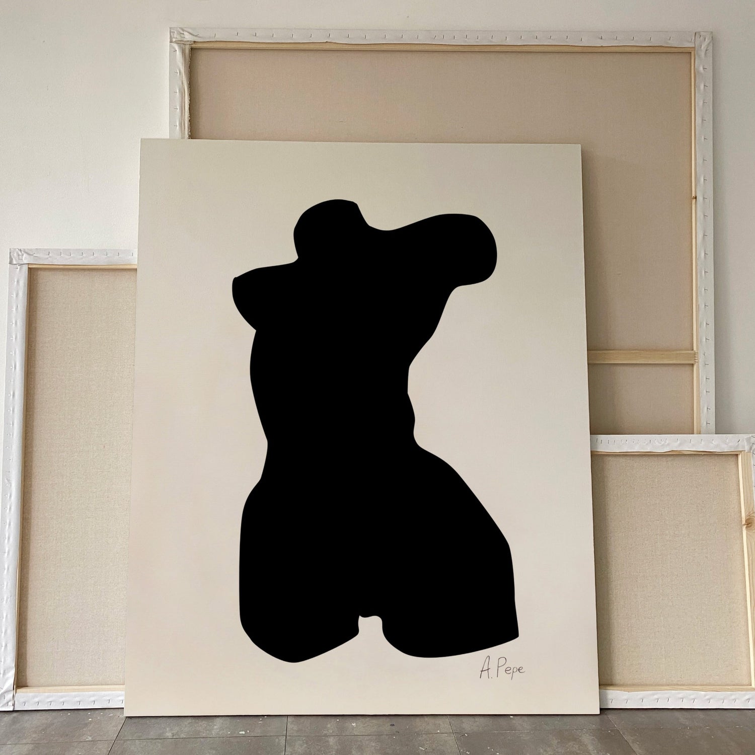 arge canvas, acrylic on canvas, oversized wall art, abstract art, Anna Pepe, forn Studio
