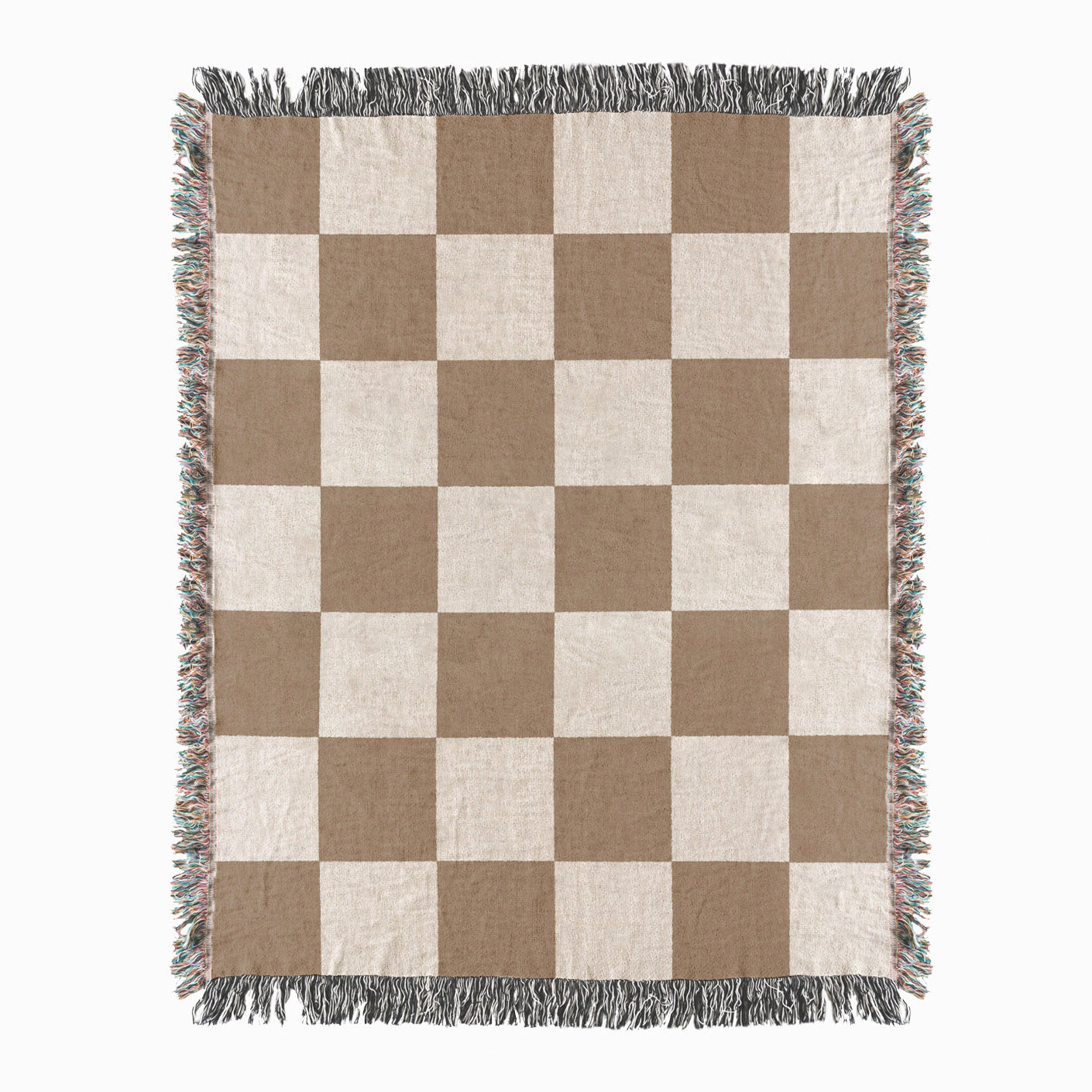 Checkers woven throw blanket. 01
