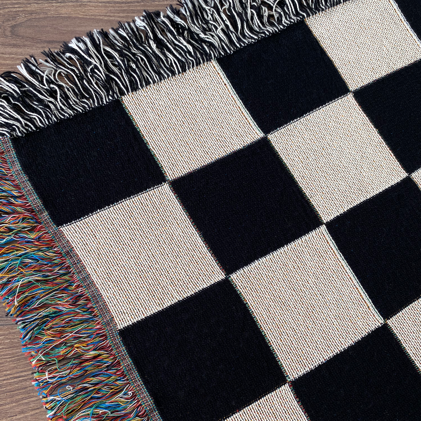 Woven throw, cotton plaid, decor, blanket, living room home decor, checkers, checkerboard, chequers