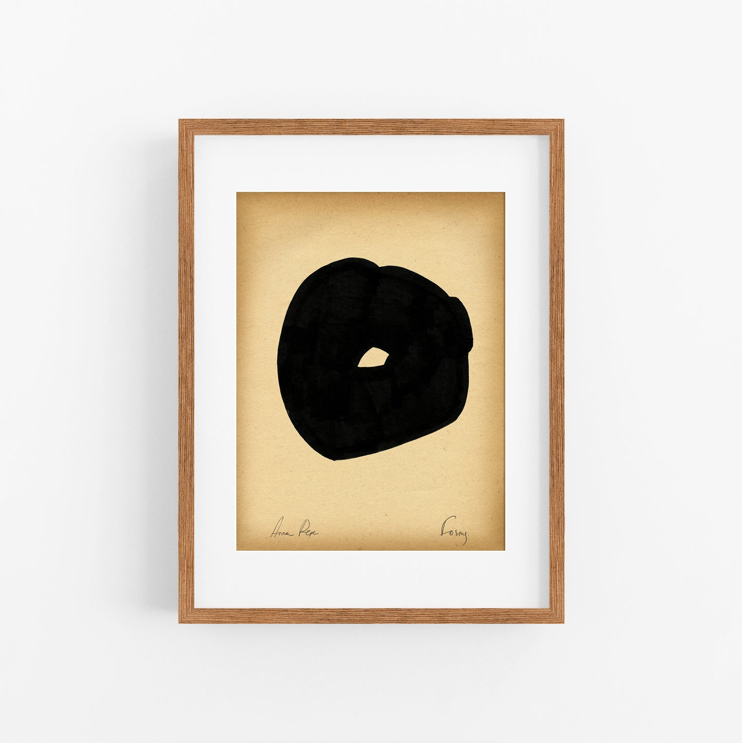 Forms. 08 - Gouache painting on vintage paper Anna Pepe x forn Studio