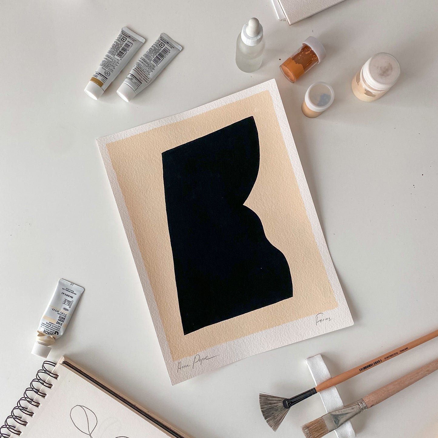 Forms. 15 - Gouache painting on paper Anna Pepe x forn Studio