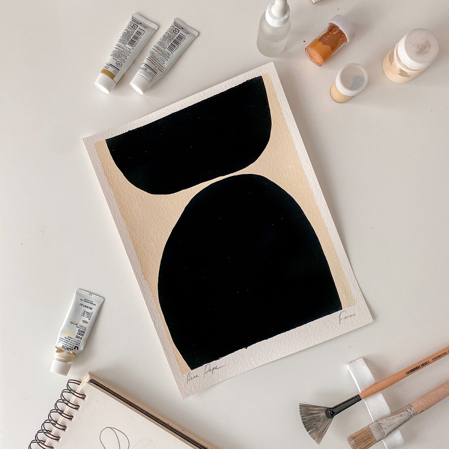 Forms. 12 - Gouache painting on paper Anna Pepe x forn Studio