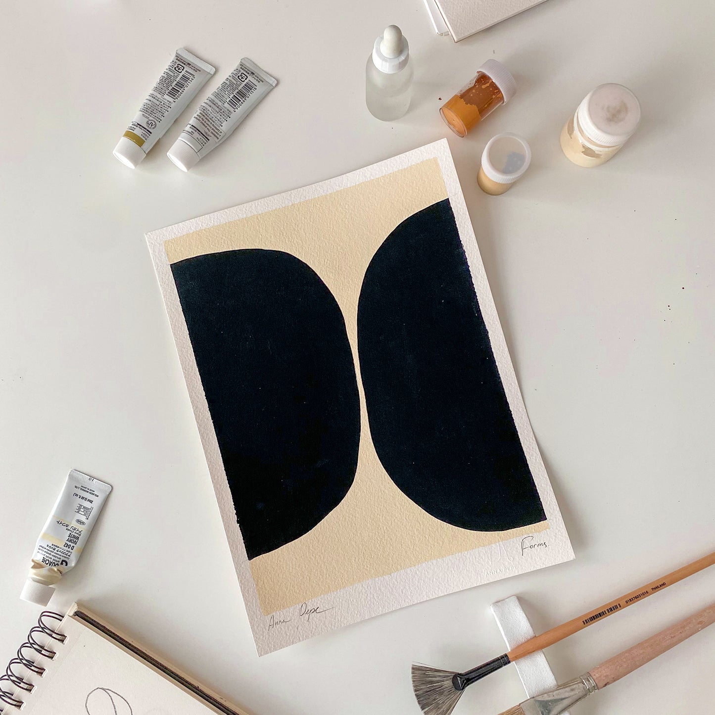 Forms. 13 - Gouache painting on paper Anna Pepe x forn Studio