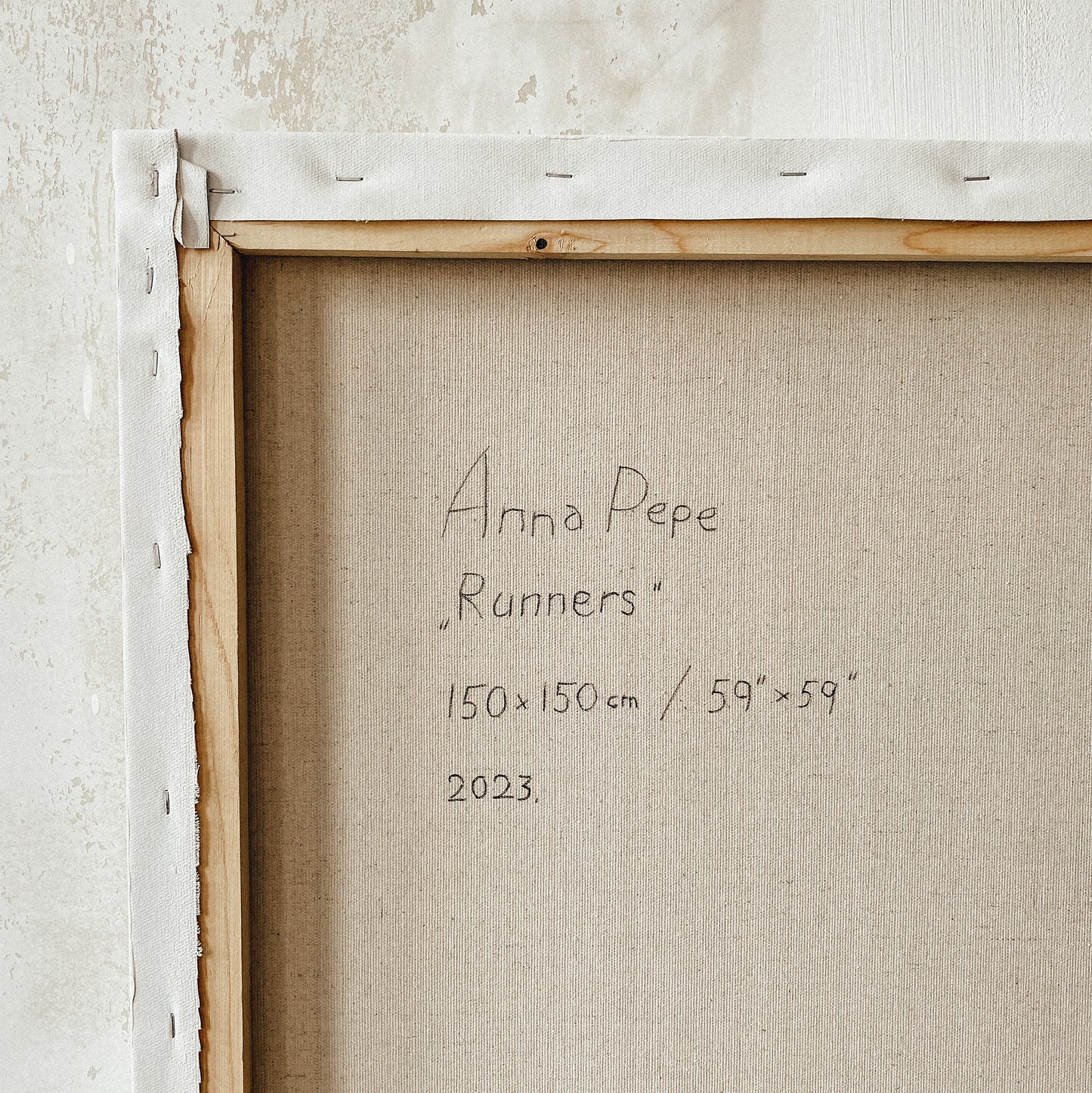 large canvas, acrylic on canvas, oversized wall art, abstract art, Anna Pepe, forn Studio