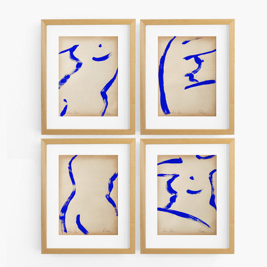 anna pepe, abstract painting, wall art gallery set, forn studio, set of four, set of 4