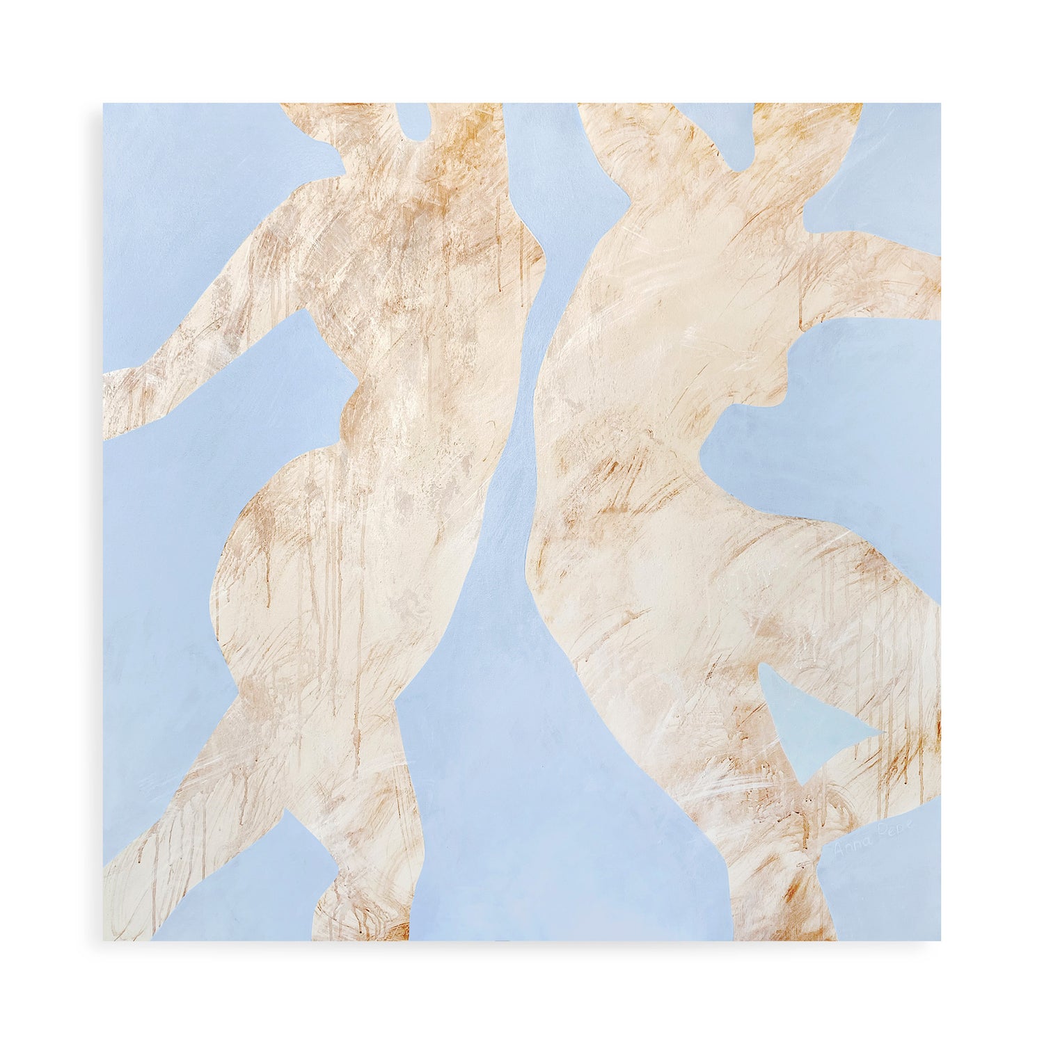 large canvas, acrylic on canvas, oversized wall art, abstract art, Anna Pepe, forn Studio