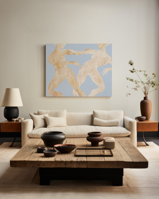 large canvas, acrylic on canvas, oversized wall art, abstract art, Anna Pepe, forn Studio