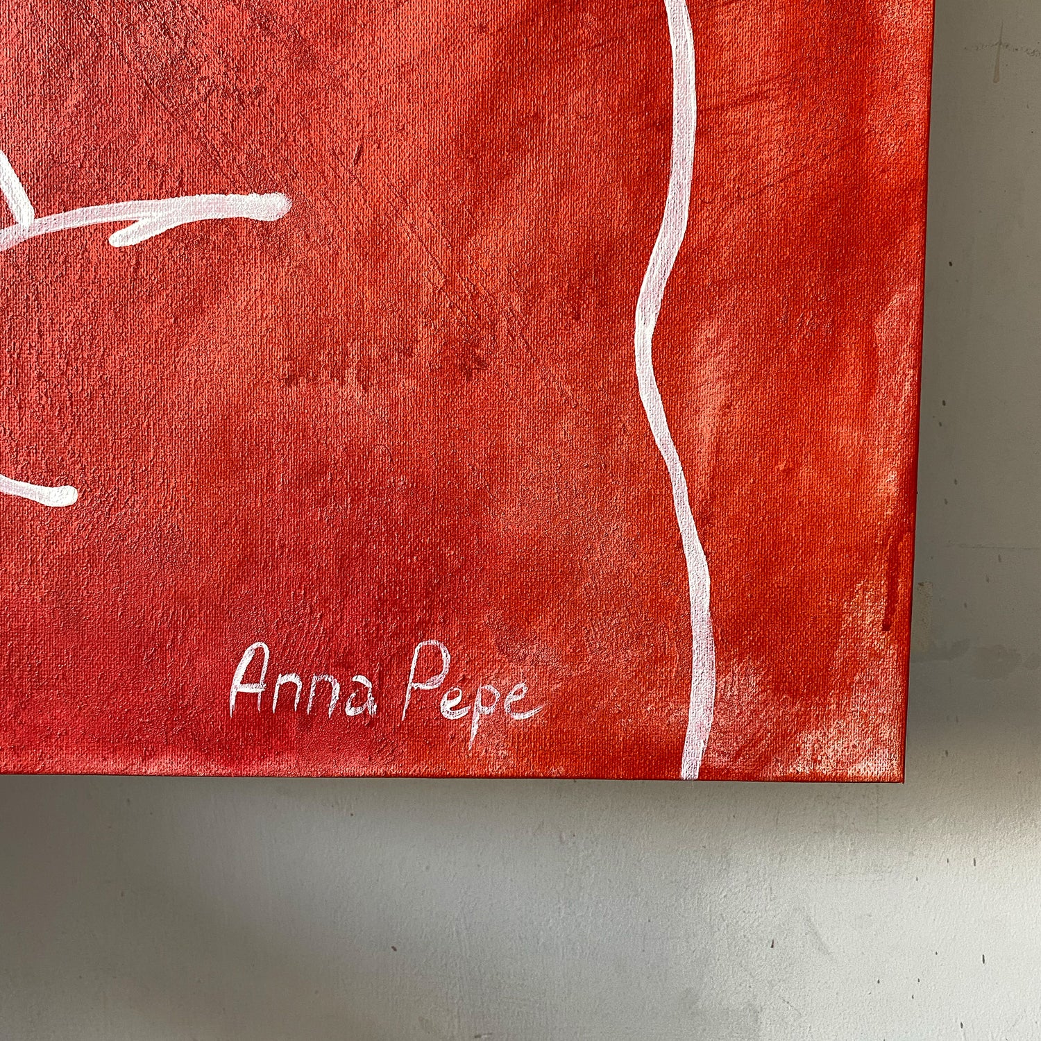 anna pepe, abstract canvas art, female art, living room decor, collectible art, forn studio