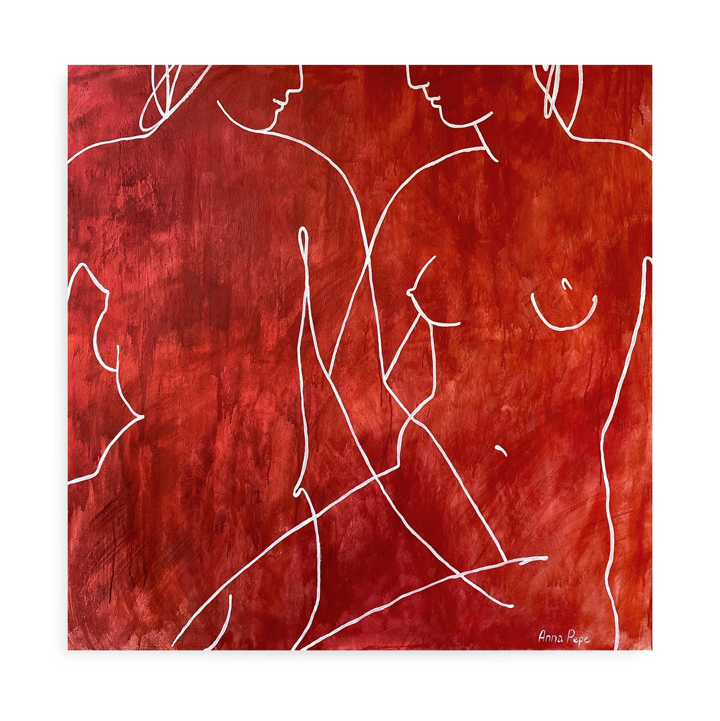 anna pepe, abstract canvas art, female art, living room decor, collectible art, forn studio