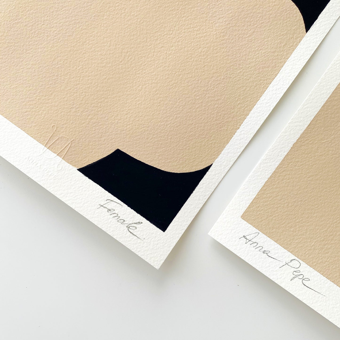 painting on paper, anna pepe artist, collectible wall art, forn studio
