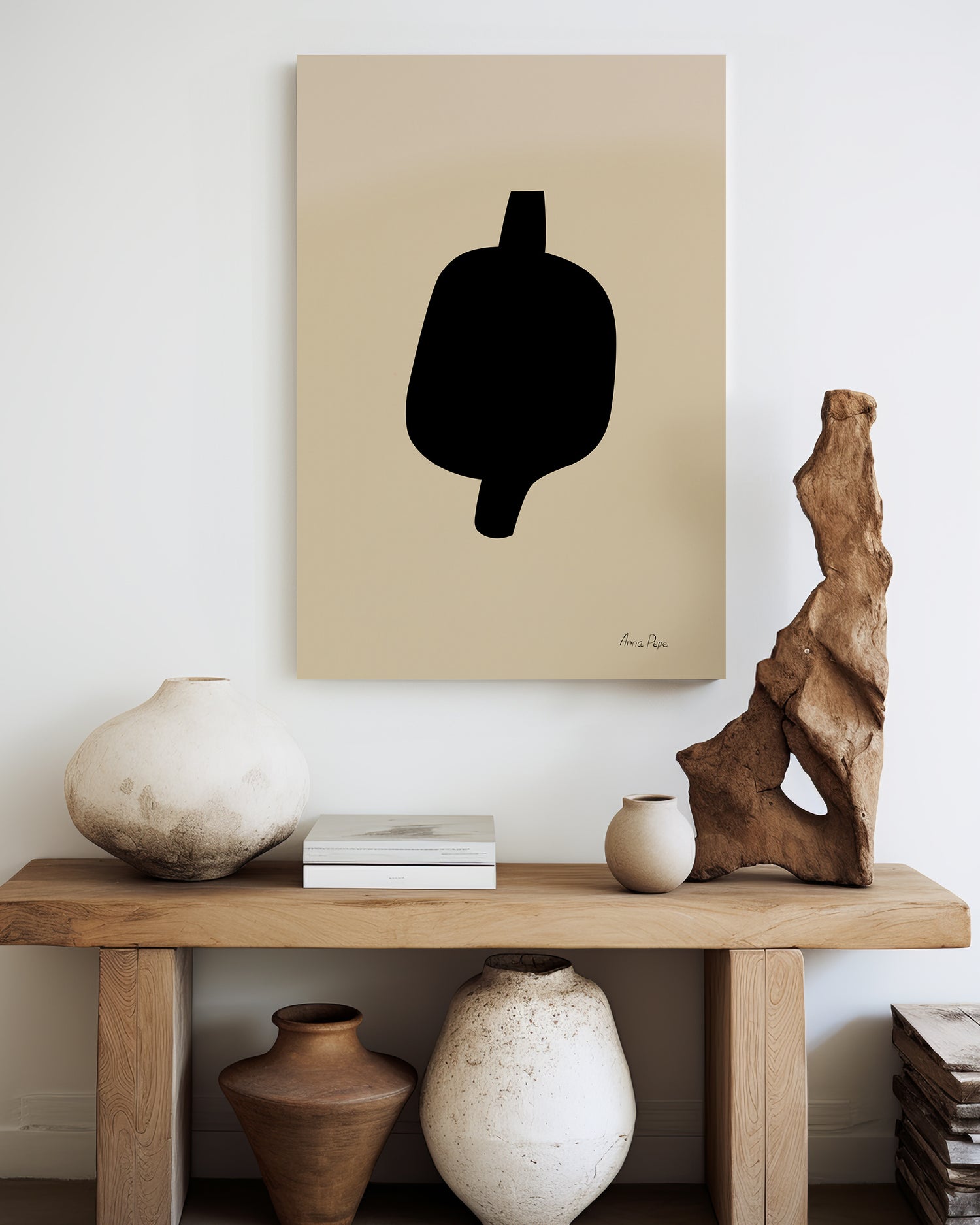 abstract form, acrylic on canvas, large oversize artwok, anna pepe, forn studio