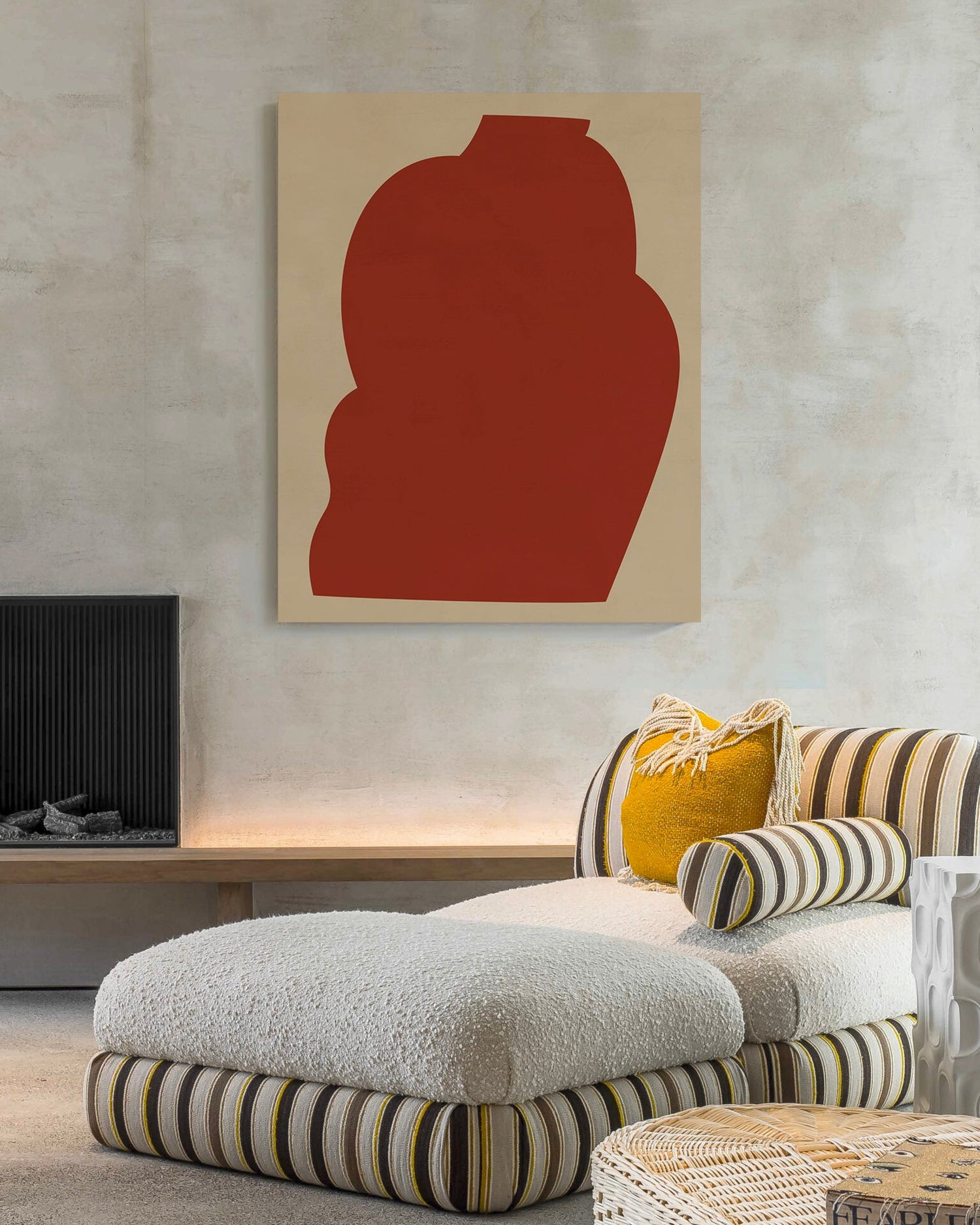 large canvas, acrylic on canvas, oversized wall art, abstract art, Anna Pepe, forn Studio