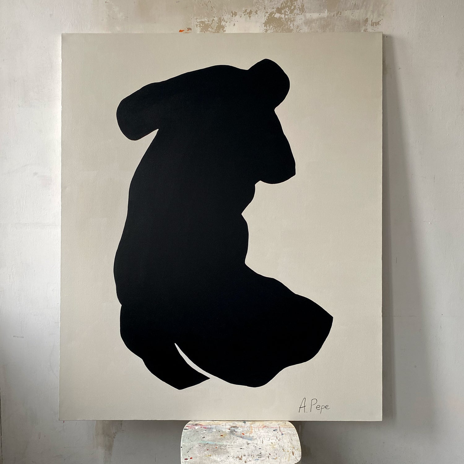 large canvas, acrylic on canvas, oversized wall art, abstract art, Anna Pepe, forn Studio