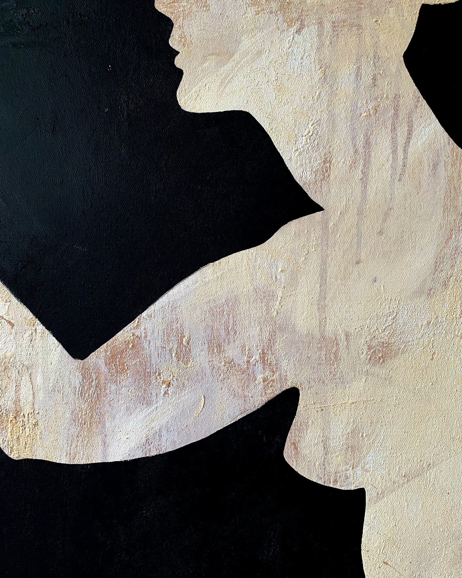 large canvas, acrylic on canvas, oversized wall art, abstract art, Anna Pepe, forn Studio