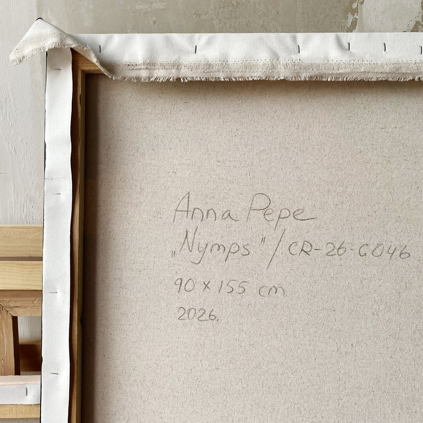 large canvas, acrylic on canvas, oversized wall art, abstract art, Anna Pepe, forn Studio