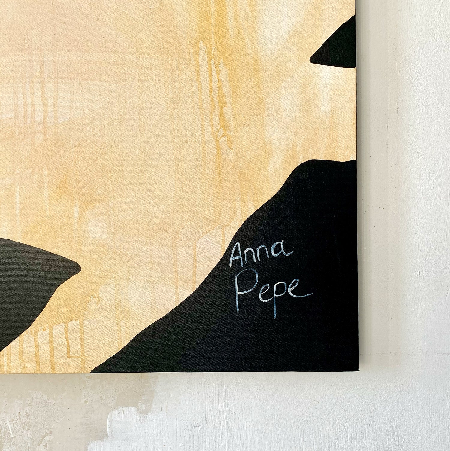 large canvas, acrylic on canvas, oversized wall art, abstract art, Anna Pepe, forn Studio