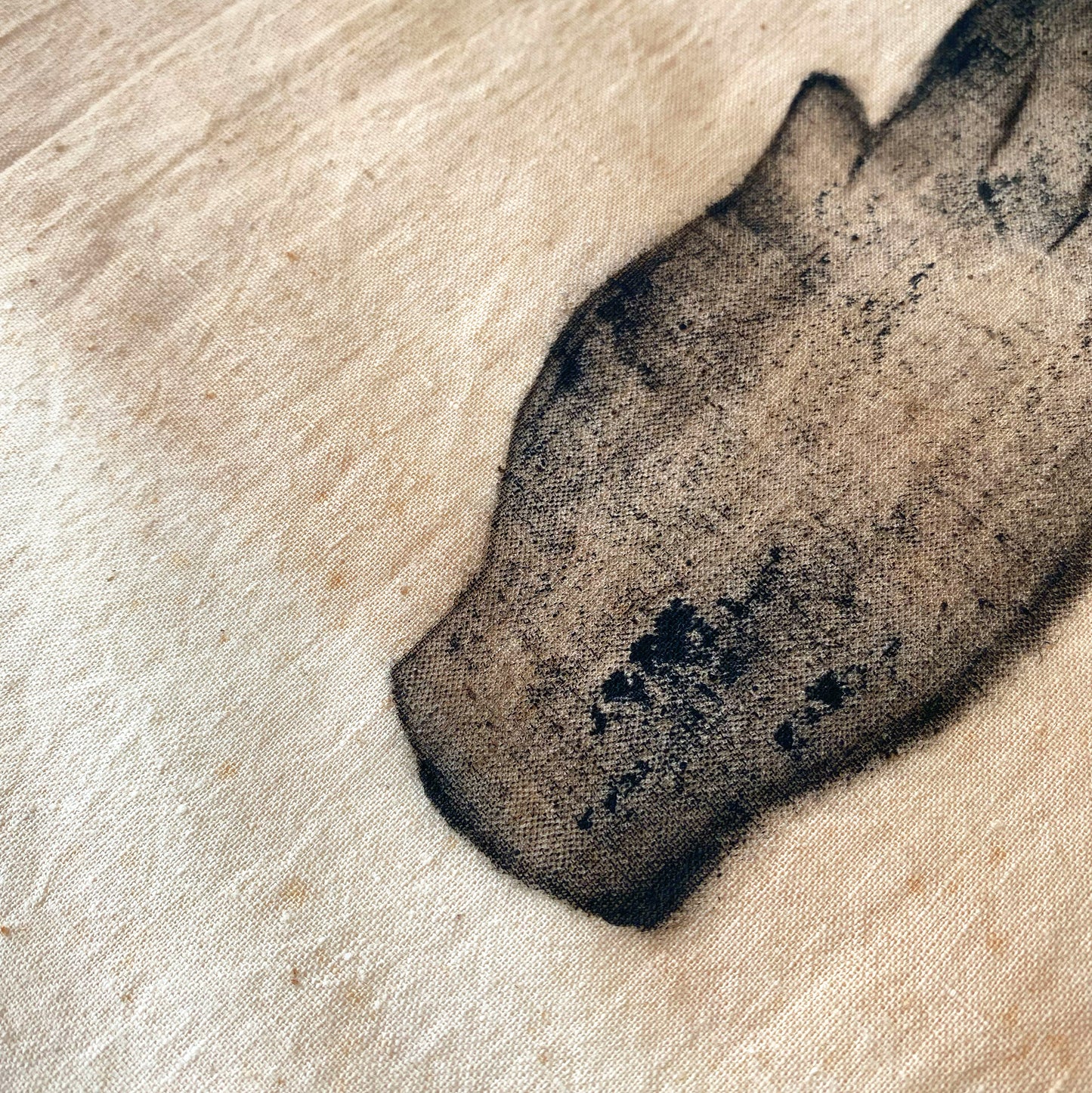 "Sign" on Cotton, Triptych. 30x42 cm