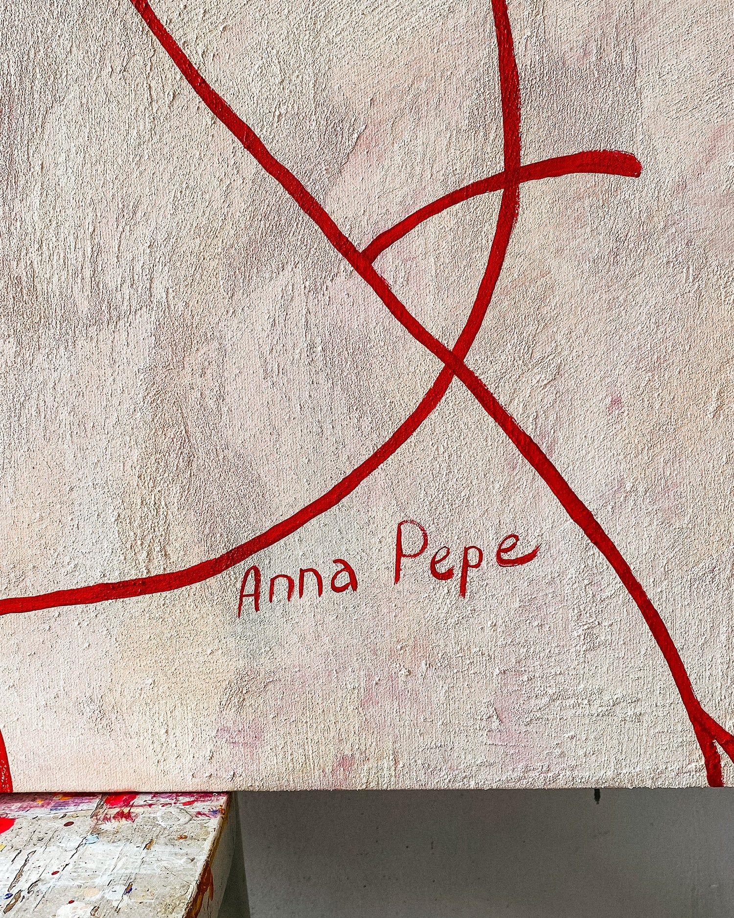 large canvas, acrylic on canvas, oversized wall art, abstract art, Anna Pepe, forn Studio