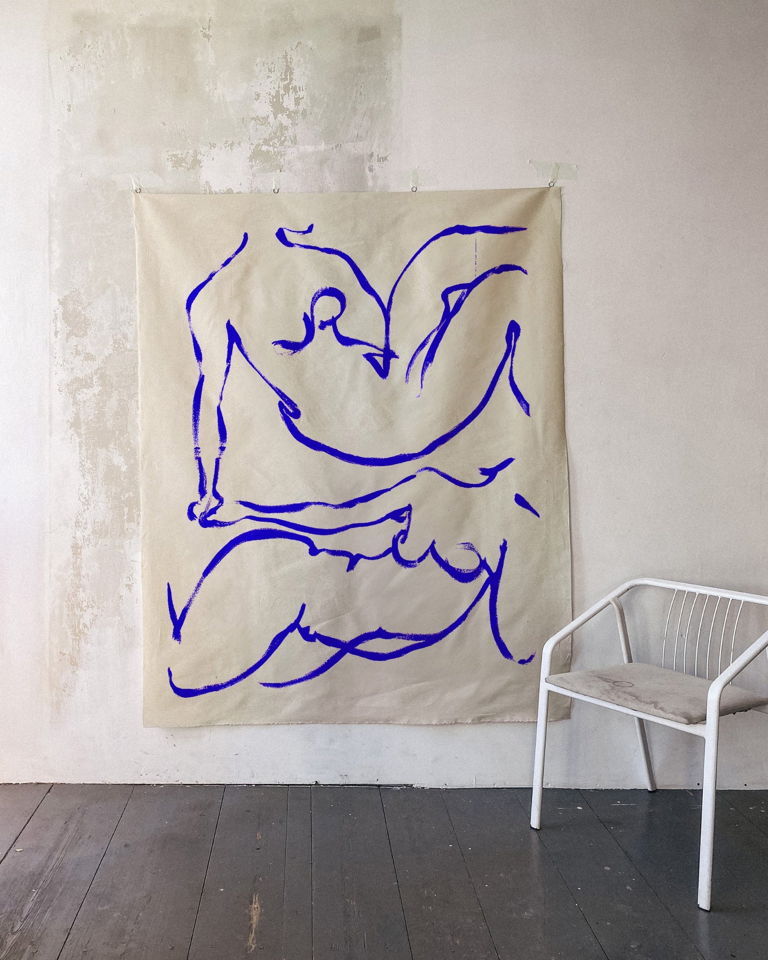 large canvas, acrylic on canvas, oversized wall art, abstract art, Anna Pepe, forn Studio