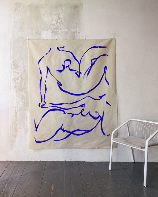 large canvas, acrylic on canvas, oversized wall art, abstract art, Anna Pepe, forn Studio