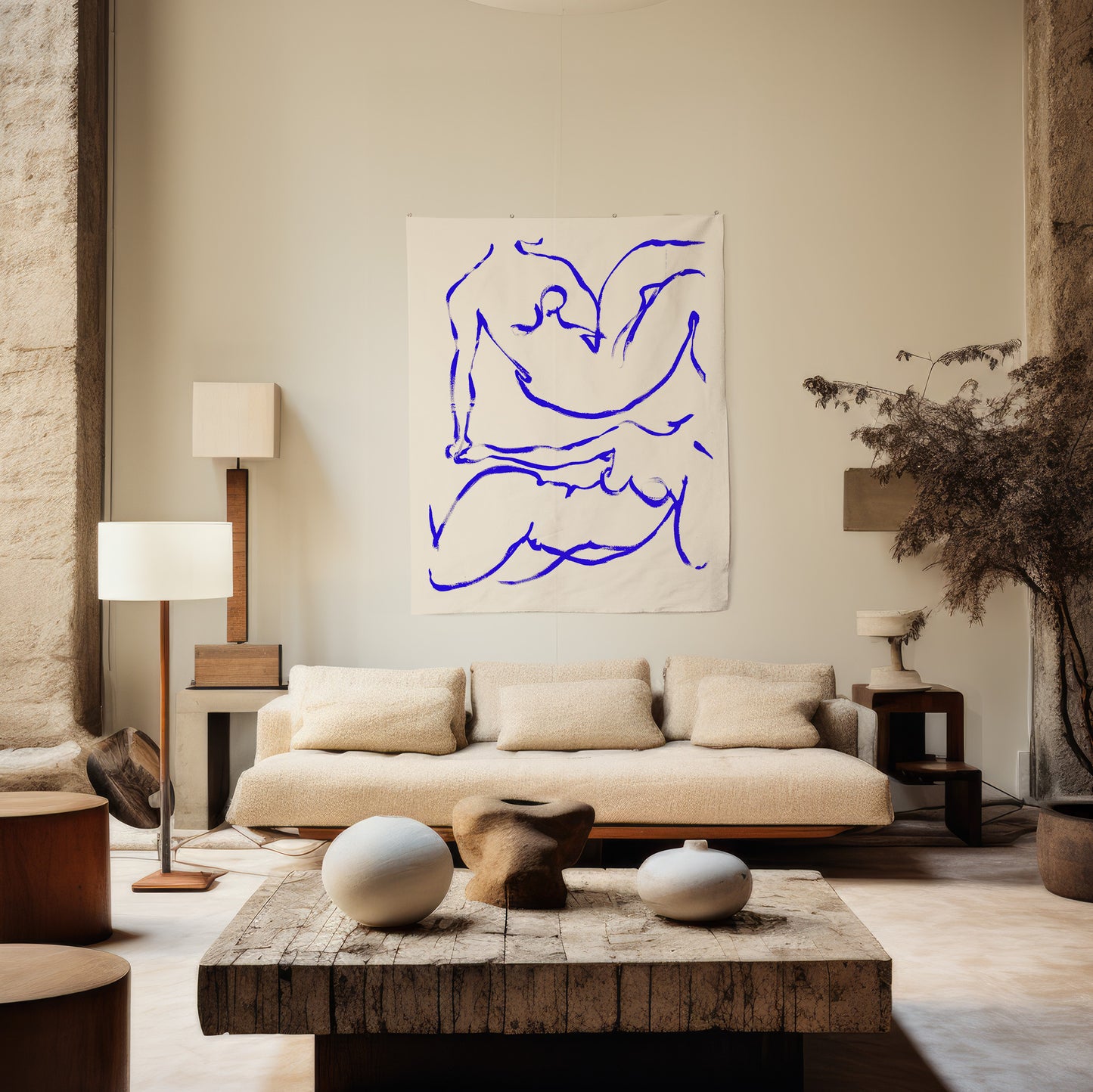 large canvas, acrylic on canvas, oversized wall art, abstract art, Anna Pepe, forn Studio