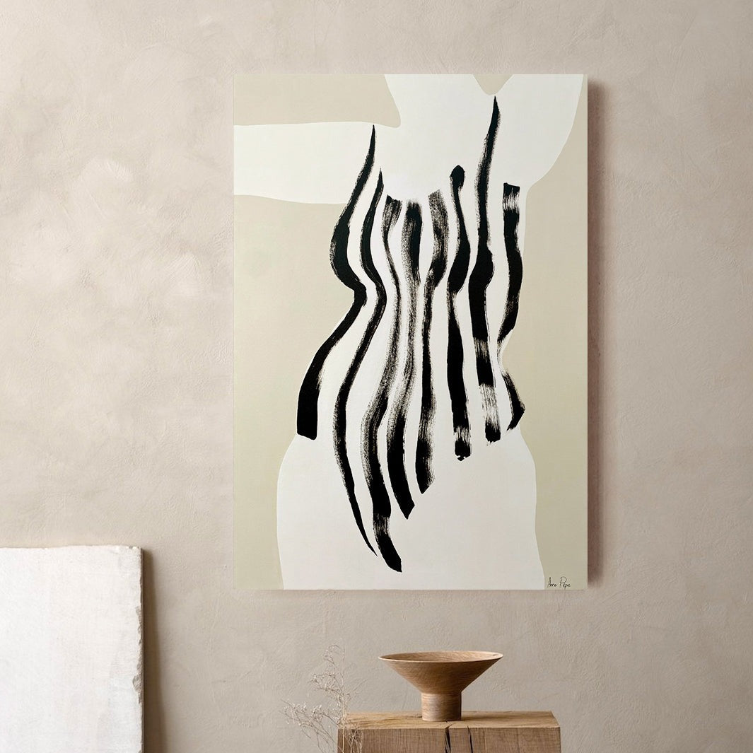 abstract form, acrylic on canvas, large oversize artwok, anna pepe, forn studio
