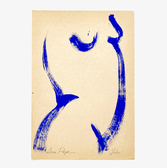 gouache painting on vintage paper, anna pepe artist, female drawing, collectible art