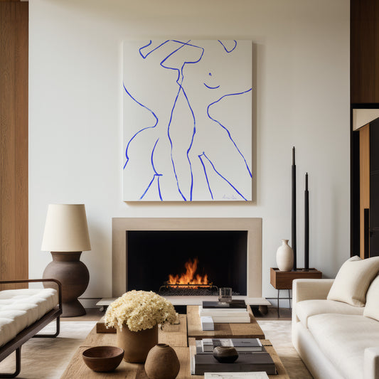 large canvas, acrylic on canvas, oversized wall art, abstract art, Anna Pepe, forn Studio