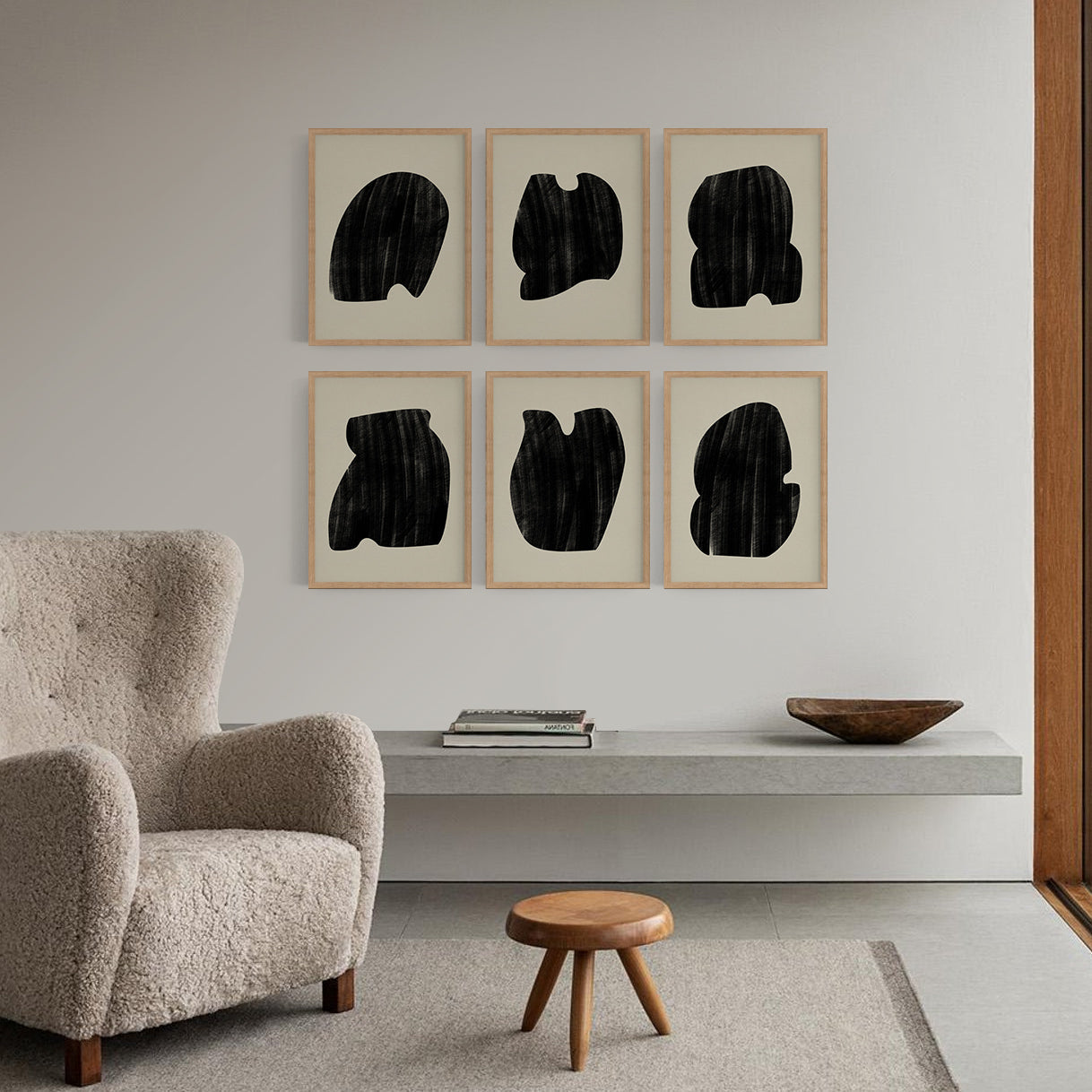 abstract wall art, framed prints, anna pepe, giclee print, forn studio