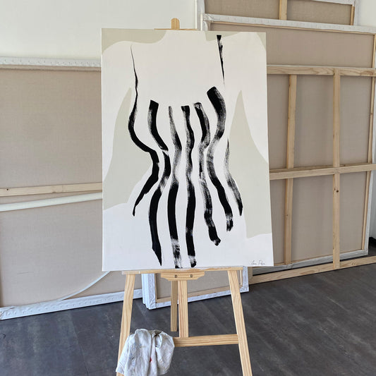 abstract form, acrylic on canvas, large oversize artwok, anna pepe, forn studio