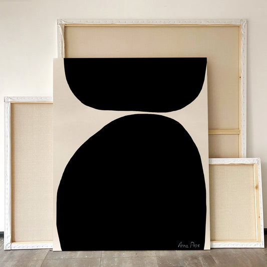 large canvas, acrylic on canvas, oversized wall art, abstract art, Anna Pepe, forn Studio