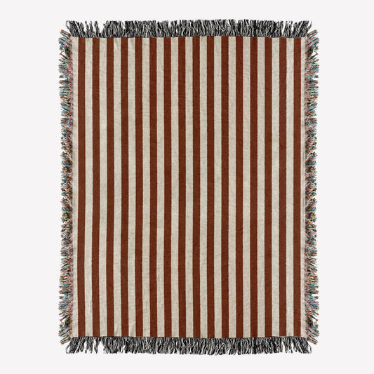 Woven throw, cotton plaid, decor, blanket, living room home decor, sripes, striped print