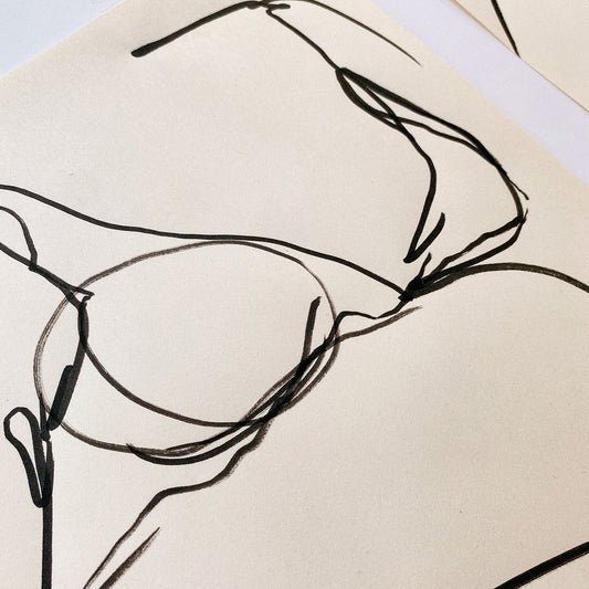 original drawing, anna pepe, forn studio, set of two, gallery wall art