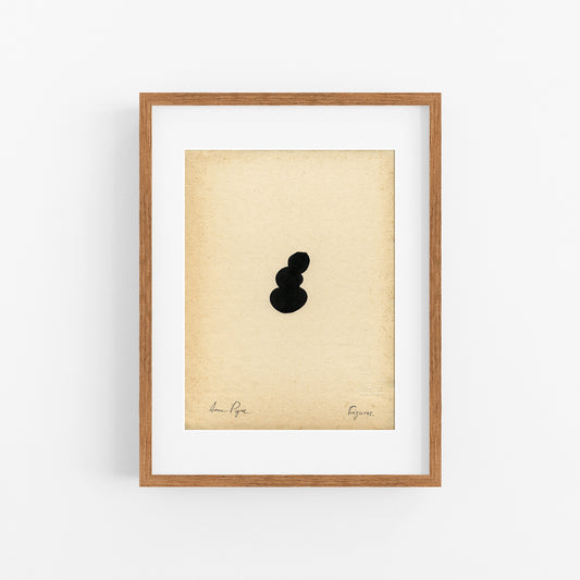 Figures. 01 - Ink drawing on vintage paper Anna Pepe x forn Studio