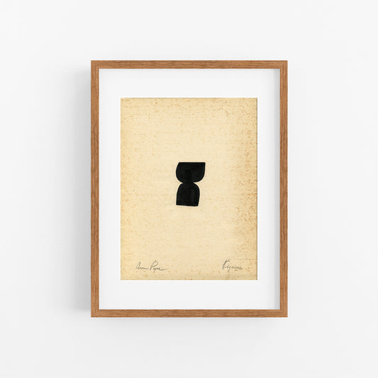 Figures. 02 - Ink drawing on vintage paper Anna Pepe x forn Studio