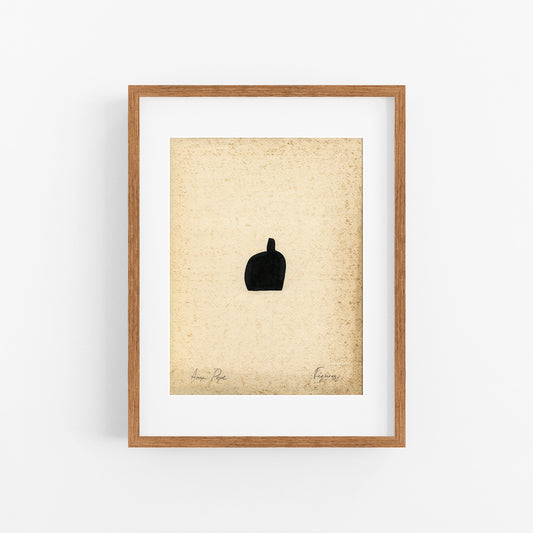 Figures. 05 - Ink drawing on vintage paper Anna Pepe x forn Studio