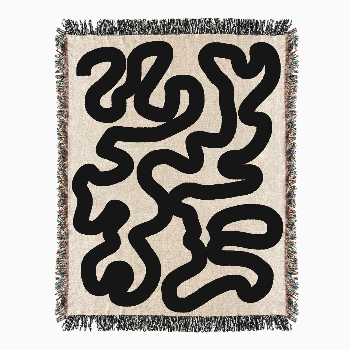 Abstract woven throw blanket. 05 – Anna Pepe x forn Studio