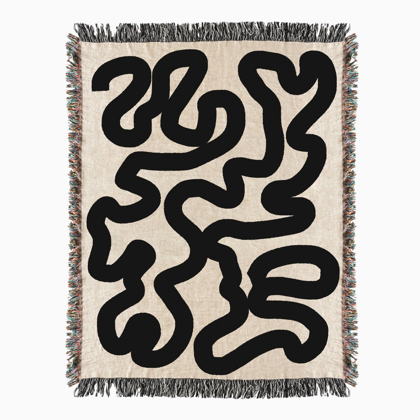 Abstract woven throw blanket. 05